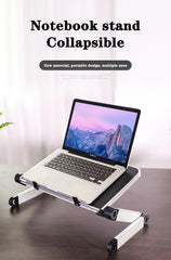 Adjustable Aluminum Laptop Desk Stand – Portable Ergonomic Lapdesk with Mouse Pad