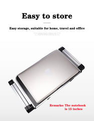 Adjustable Aluminum Laptop Desk Stand – Portable Ergonomic Lapdesk with Mouse Pad