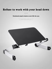 Adjustable Aluminum Laptop Desk Stand – Portable Ergonomic Lapdesk with Mouse Pad