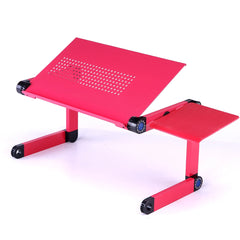 Adjustable Aluminum Laptop Desk Stand – Portable Ergonomic Lapdesk with Mouse Pad