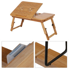 Adjustable Bamboo Bed Desk – Portable Lap Desk & Book Tray for Reading, Writing, and Laptop Use