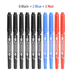10PCS Double-Sided Waterproof Permanent Markers – Fine & Bold Tip for Versatile Writing