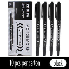 10PCS Double-Sided Waterproof Permanent Markers – Fine & Bold Tip for Versatile Writing